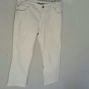 B2G1 INC White Stretch Denim Curvy Fit